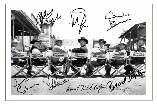 THE MAGNIFICENT SEVEN CAST Multi Signed Autograph PHOTO Gift Signature Print