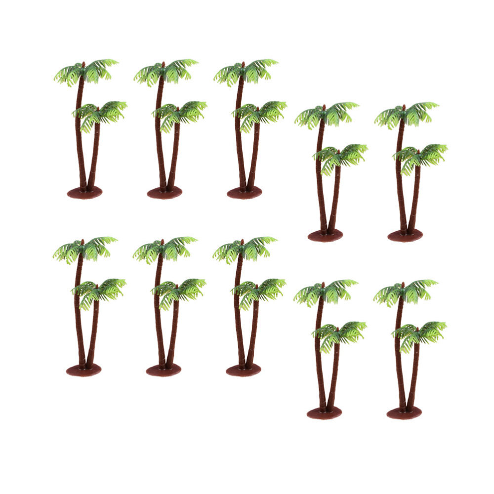 DOITOOL 20PCS Mini Plastic Palm Trees for DIY Scenery Landscape (8cm) eBay