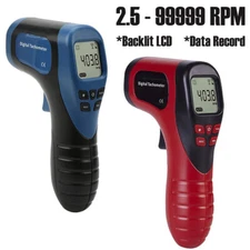 Digital Non-Contact Laser Photo Tachometer 2.5-99999 RPM Tester Backlit LCD