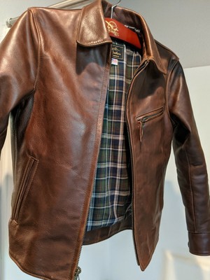 half belt leather jacket