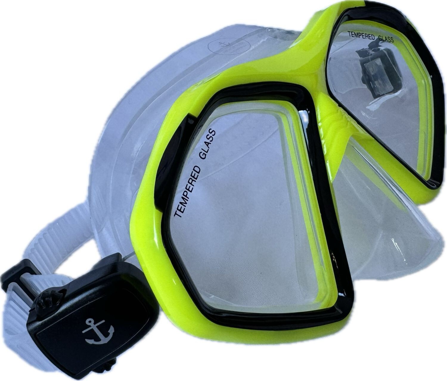Diving Mask, Anchor Mask, Vision, Fluorescent Yellow & Clear, Free-Diving, Scuba
