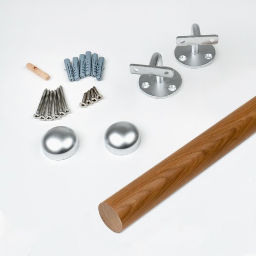 DOLLE Wandhandlauf Set Wand Geländer Brüstung Handlauf Holz Fichte Buche Eiche - Bild 24 von 27