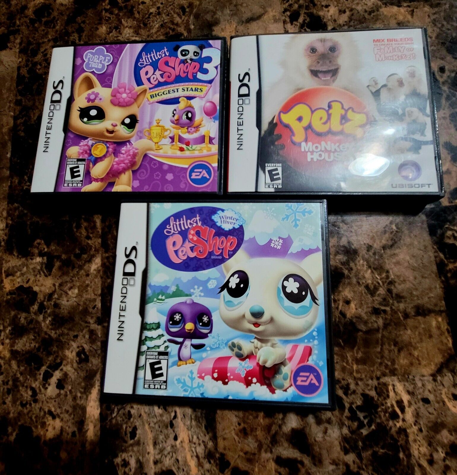 Littlest Pet Shop Lot- Nintendo DS Game bundle