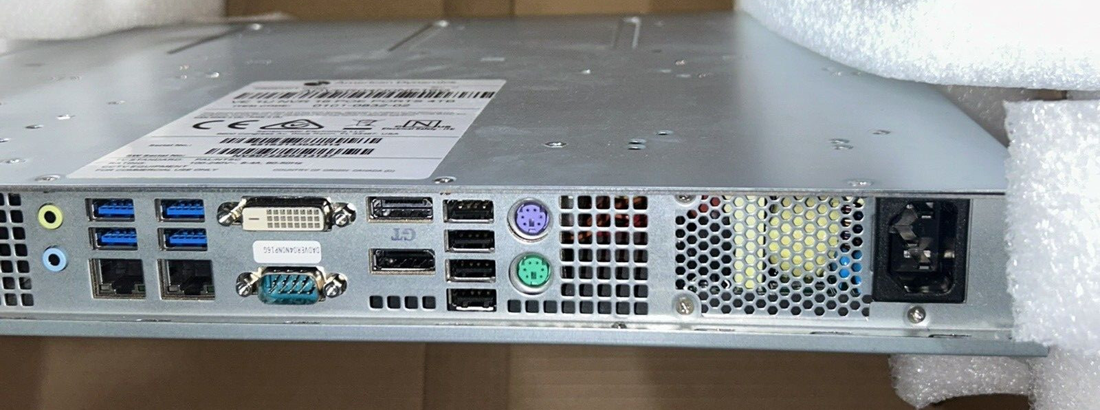 AMERICAN DYNAMICS ADVER04N0NP16G VE 1U NVR 16 POR PORTS NO HDD 0101-0832-02