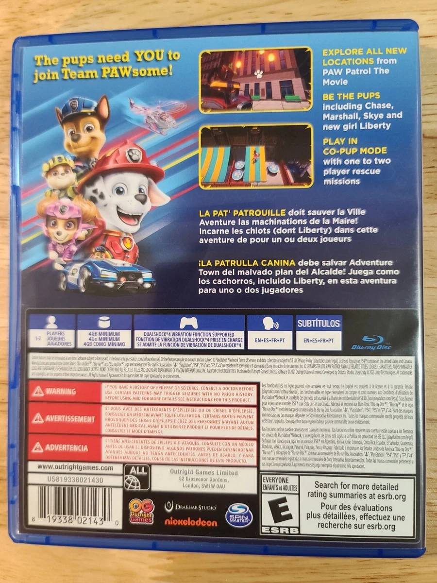 Paw patrol playstation best sale 3