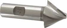 Made in USA 30� 1/4" Small End Diam, 1" LOC, 4 Flute HSS Tapered Square End M...