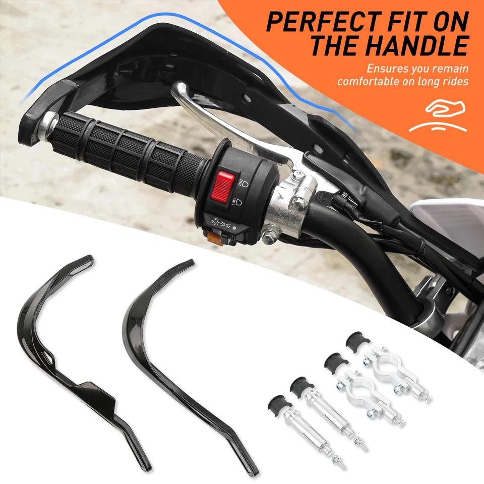 2X Protectores de mano de cepillo de manillar de 7/8" para Kawasaki KLX300R/SM KLX125/140/150/230R Foto 3 de 4