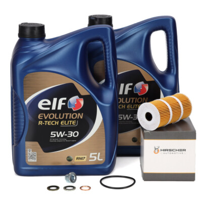 10L elf Evolution R-TECH ELITE 5W30 Motoröl + HIRSCHER Ölfilter für 152093920R