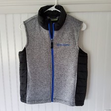 Free Country Fleece Lined Warm Winter Vest Youth Boys S 14/16 Gray