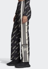 Adidas Originals Adibreak Logomania Popper TrackPants Black  BNWT UK 10 LAST ONE