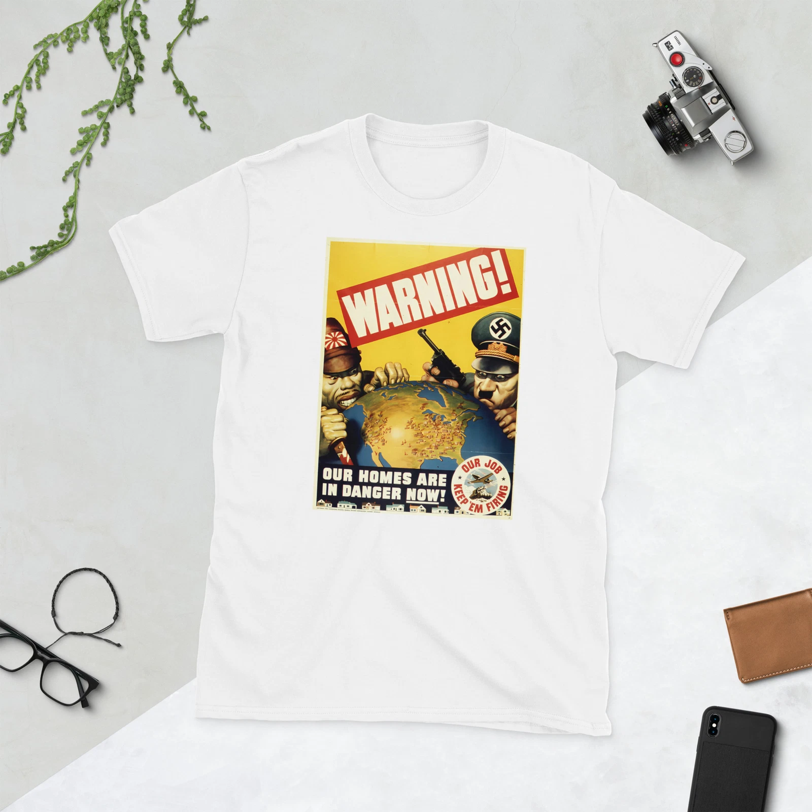 Warning Our Homes Are In Danger Now 1942 Propaganda T-Shirt