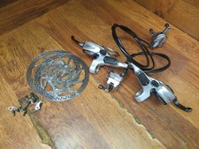 SHIMANO DEORE XT HYDRAULIC DISC BRAKE LEVER BL-M7766  CALIPER BR-M555 160mm SET