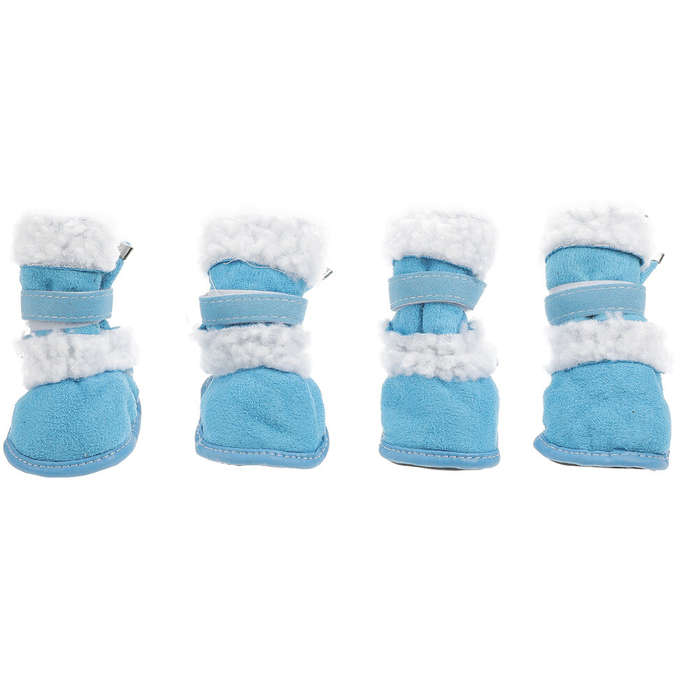 4 Pcs Sherpa Pet Shoes Waterproof Puppy Dog Winter Snow Boots eBay