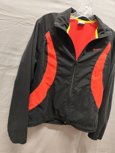 Nike Mens Bomber Jacket Full Zip Up Long Sleeves High Neck Black Red Size M - Picture 4 of 5