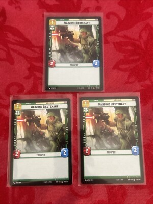 3x Star Wars Unlimited - Warzone Lieutenant - Shadows of the Galaxy (SHD) x3