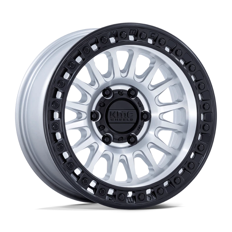 4 llantas plateadas de 20 pulgadas para camioneta Chevy Silverado 2500 3500 8x180 +0 mm KMC IMS Foto 3 de 4