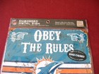 Vintage Miami Dolphins Team NFL Embossed Football Tin Metal Sign Obey The Rules — photo 7