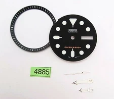 NEW SEIKO BLACK DIAL HANDS MINUTE TRACK SET SEIKO 7S26 0030 SKX013 WATCH BVT4885