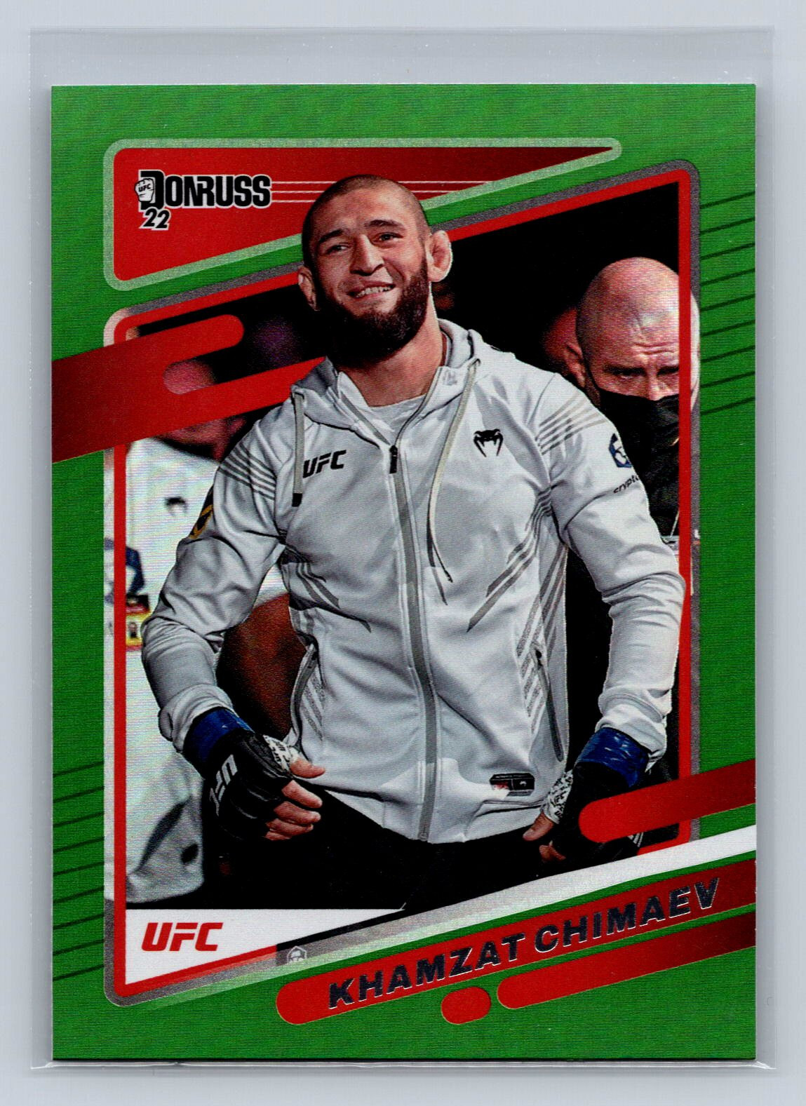 2022 Panini Donruss UFC #14 Khamzat Chimaev Green Flood Welterweight