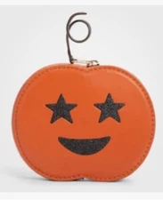 NWT Coach Leather HALLOWEEN JACK O LANTERN COIN CASE Pumpkin Change Purse