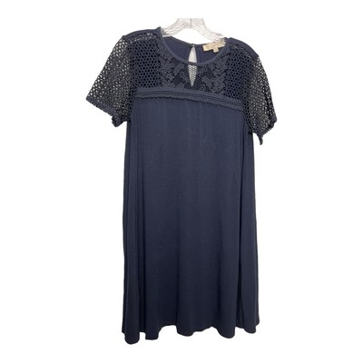 loft navy lace dress LOFT lace dress navy blue size 0 XS (0-2)