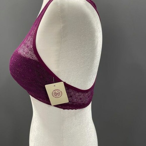 NWT Lace Bra Bralette Plum SO Small C2 - Picture 2 of 3