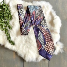 Vintage Wembley Tie Necktie Multicolored Abstract Print