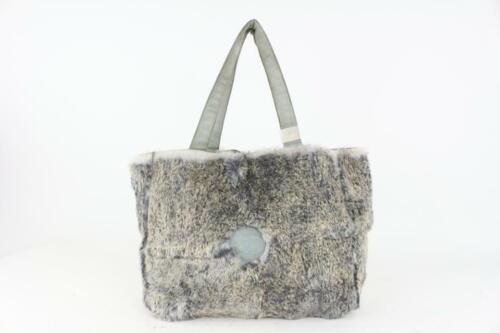 Sac fourre-tout en fourrure lapin gris Chanel 1014c22 - Photo 1/11