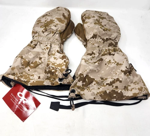NEW WITH TAGS LARGE OUTDOOR RESEARCH AOR1 FIREBRAND MITTENS WITH LINERS.