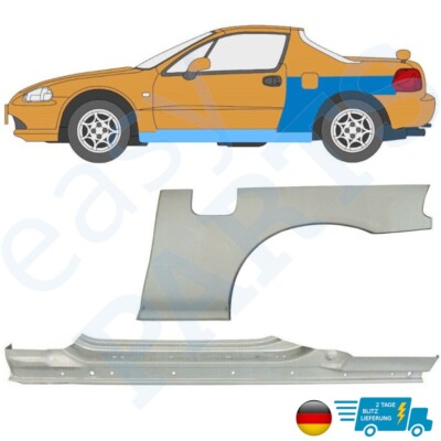 Für Honda Civic Crx Del Sol 1992-1998 Radlauf + Schweller Reparatur Blech Links