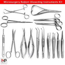 Microsurgery Instruments Kit Micro Surgical Set Rodent Dissecting Small Animal