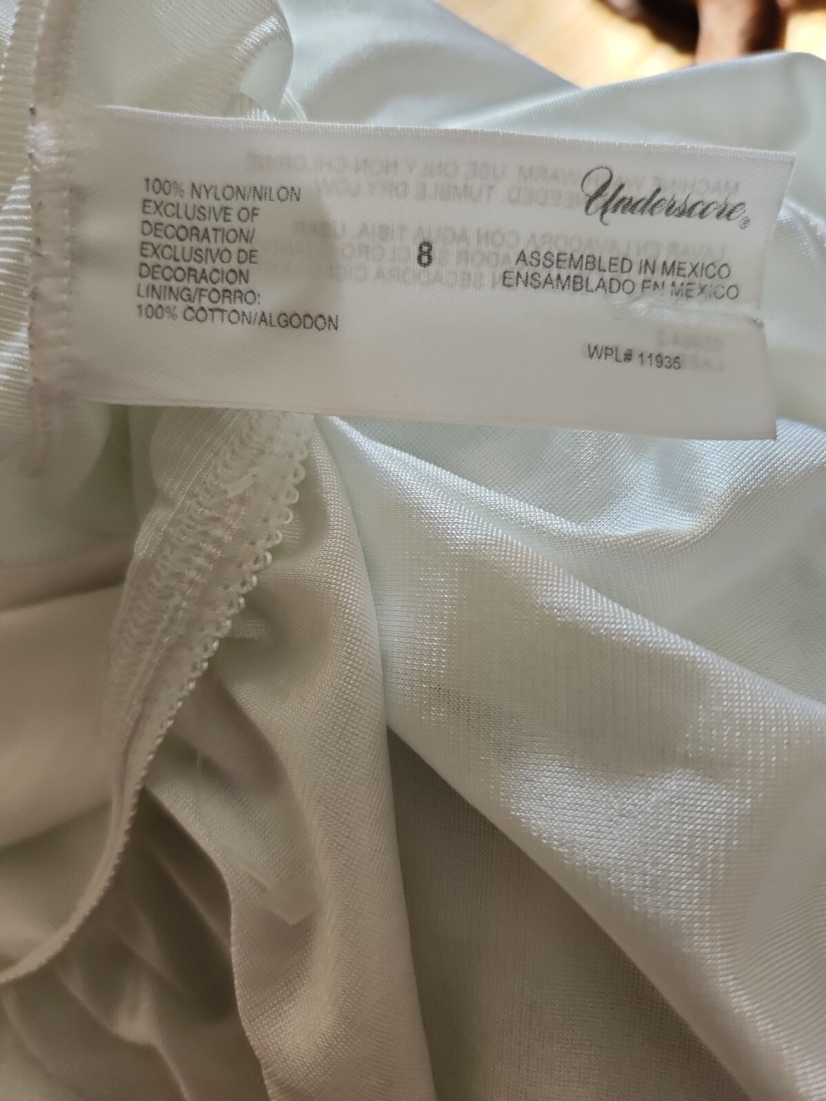 Vintage Underscore Panties Size 8 Nylon Full Brief Wh… Gem