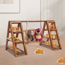 3 Tiers Solid Wooden Simplicity Serving Tray Dessert Stand Decor Cupcake Stand