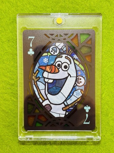 Olaf DISNEY Frozen STAINED GLASS REFRACTOR 2023 Disney 100 Tenyo JAPAN Lorcana - Picture 13 of 24