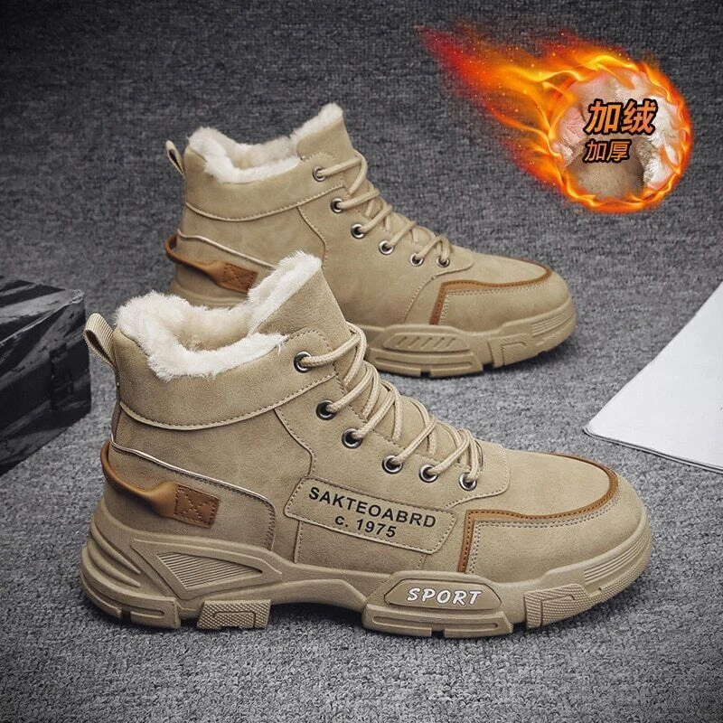 Men Winter Shoes Fashion Snow Boots Plus Size Sneakers Ankle Shoes Footwear