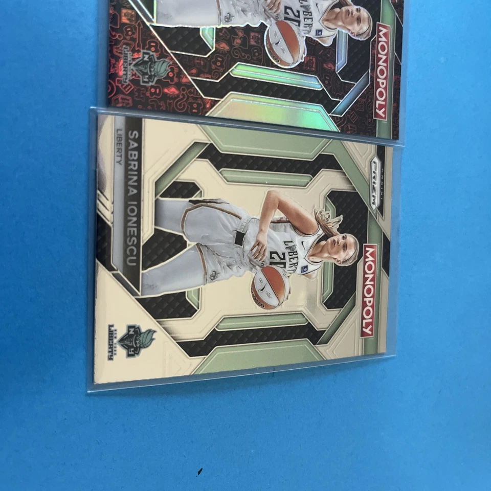 2024 Panini Prizm Monopoly Sabrina Ionescu Silver Prizm w/ Base Insert #WNBA18 - Image 3 of 4