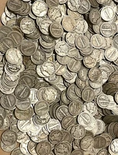 Mercury Dimes 90% silver roll (50 coins) -  (no junk)