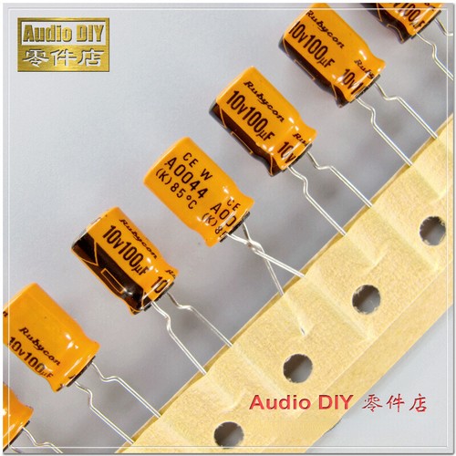 Condensadores electrolíticos de baja fuga Rubycon Orange TWL CEW 100uF/10V100uF 10 % - Imagen 1 de 2