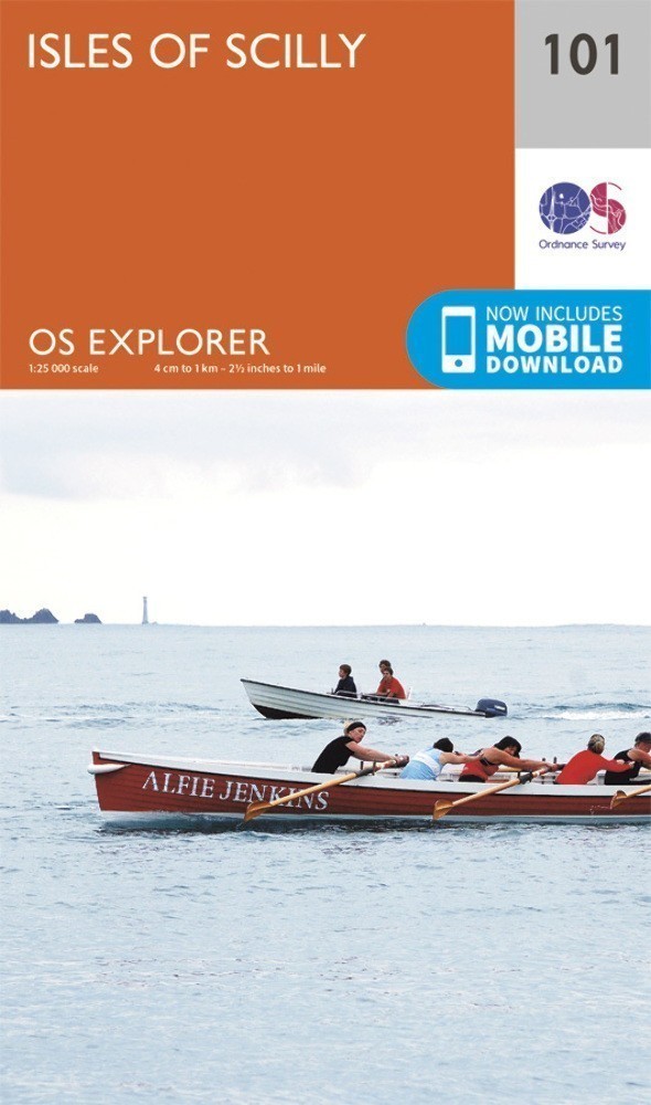 Isles of Scilly 101 Explorer Map Ordnance Survey With Digital Download