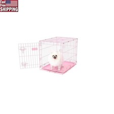 Deluxe Compact Dog Crate Heavy Duty Pet Kennel Indoor Outdoor Travel Safety Lock
