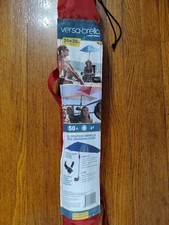 Versa-Brella SPF 50 Adjustable Umbrella with Universal Clamp Red 38x39 Inches