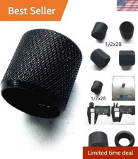 CNC Machined Steel Thread Protector Set 1/2x28  5/8x24 - Black Oxide Finish