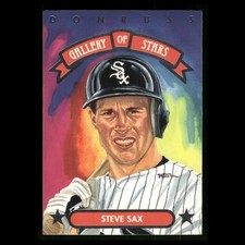 Steve Sax #GS-4 1992 Donruss Gallery of Stars Chicago White Sox Baseball Card