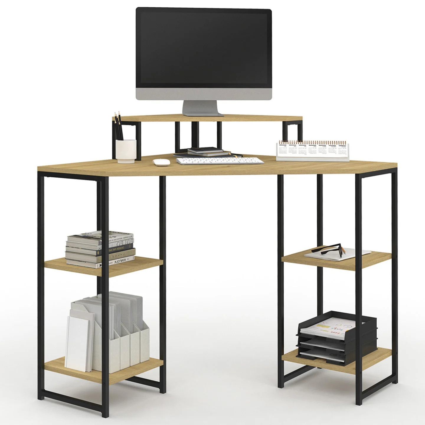 Bureau d'angle DETROIT pour optimiser l'espace d'une petite chambre ado