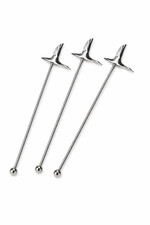 3x Grey Goose Vodka Edelstahl Stirrer "Gans"Umr&uuml;hrer Metall Barzubeh&ouml;r