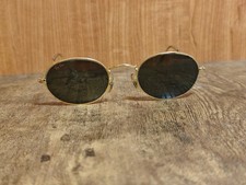 VINTAGE RAY BAN BL W0976 GOLD OVAL SUNGLASSES MADE IN USA