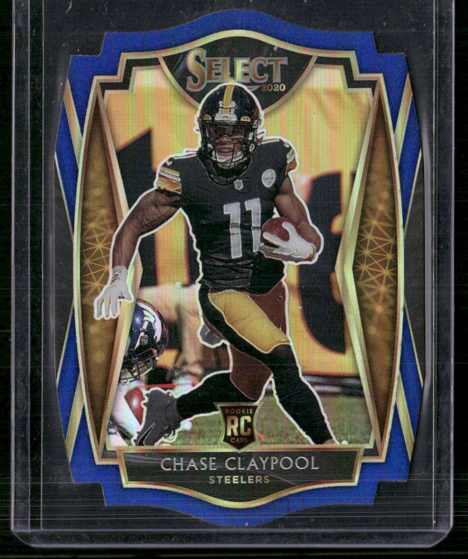 2020 Panini Select #170 Chase Claypool Blue Prizm Die Cut