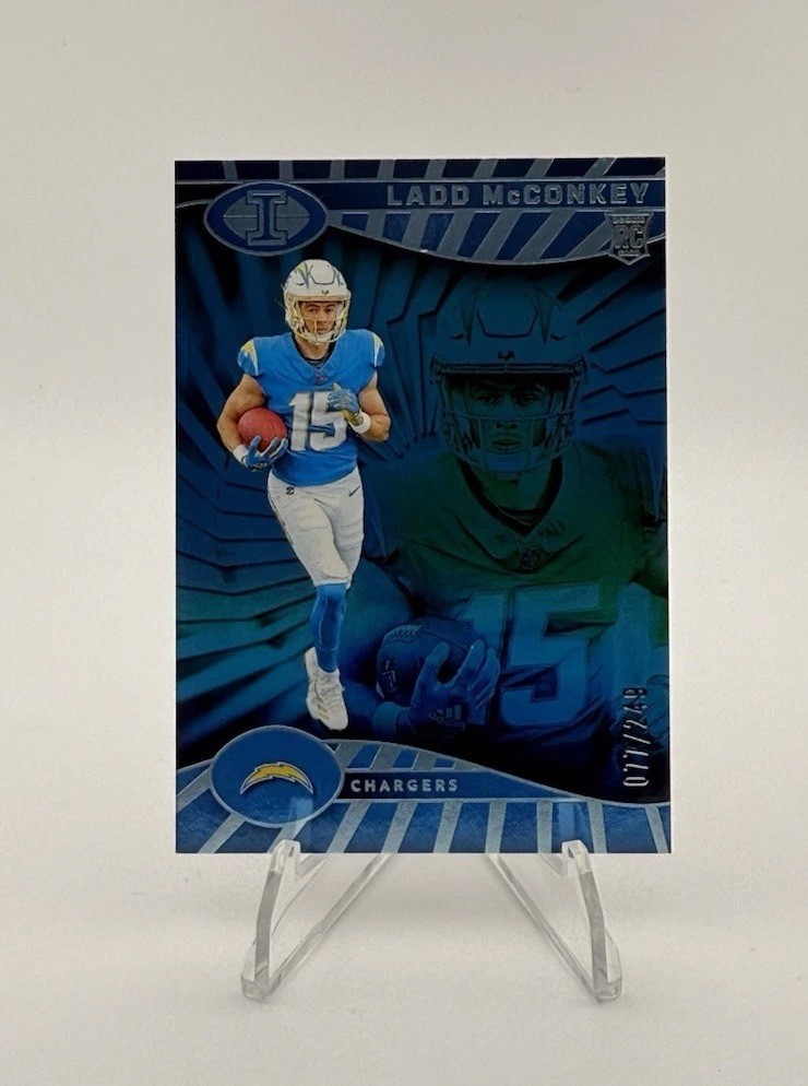 2024 Panini Illusions - Ladd McConkey #51 Trophy Collection Light Blue /249 (RC)
