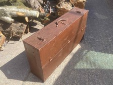Carpenters metal & wood tool box chest Very rare ‘national tool and chest Co'