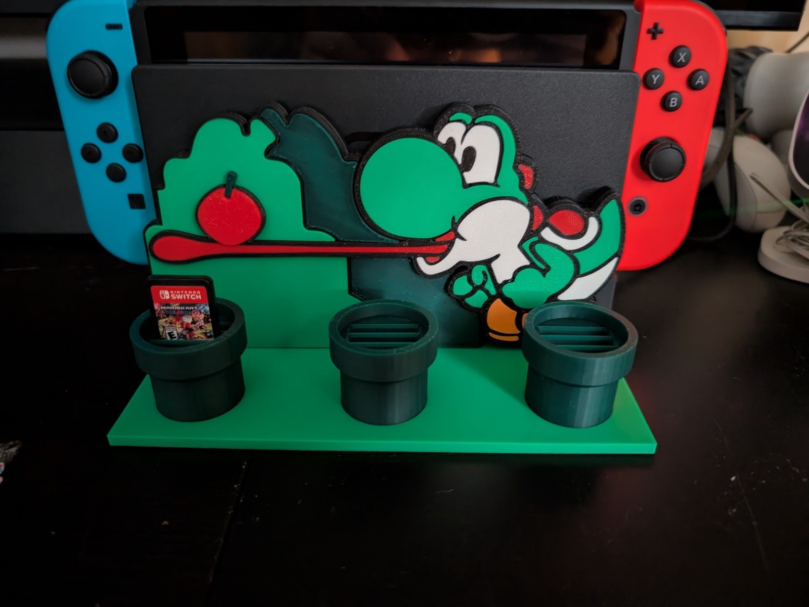 Rangement Jeux Switch et support Switch 2 Yoshi vert support de charge stable pour coin gaming